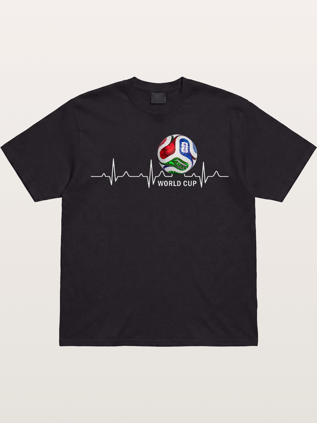 World Cup Soccer Heartbeat Graphic Gildan T-shirt