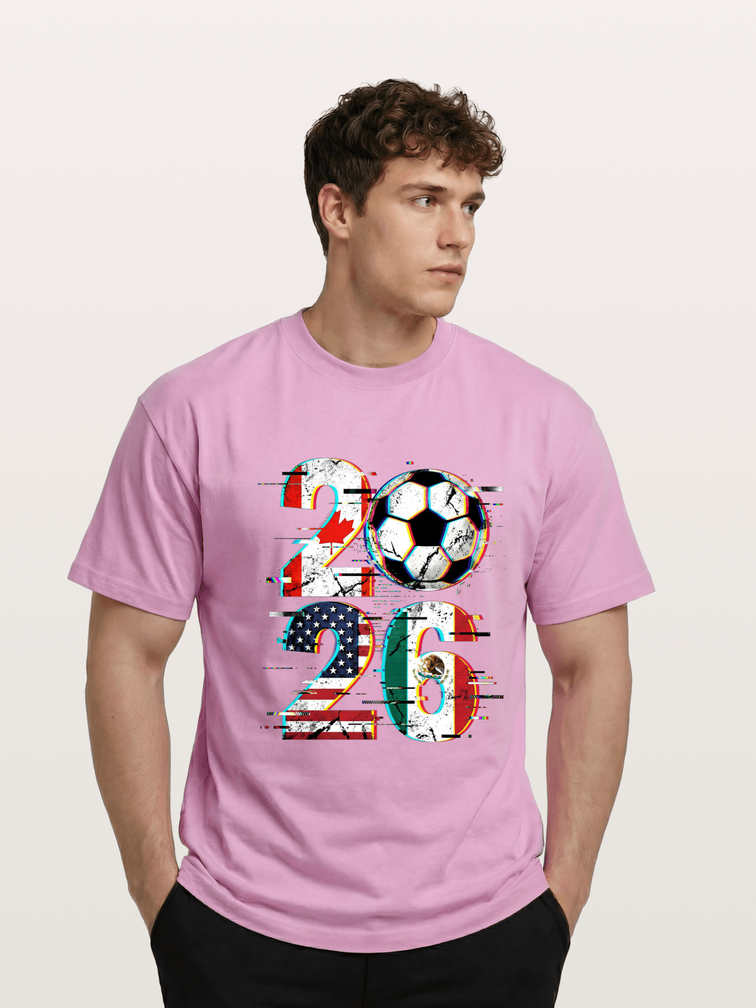 2026 WC Glitch Typography Print Gildan T-shirt