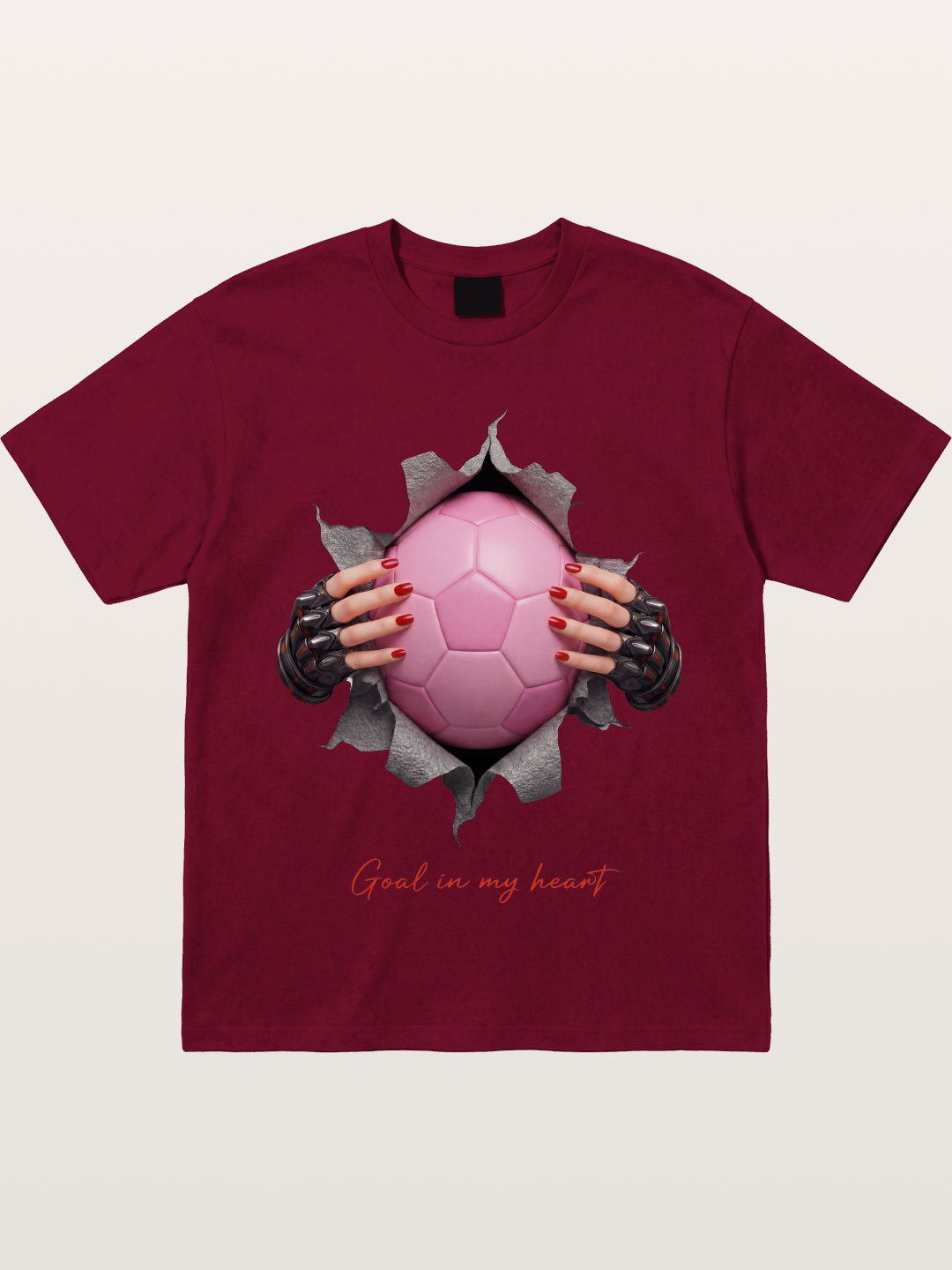 Pink Soccer Goal In My Heart Gildan T-shirt