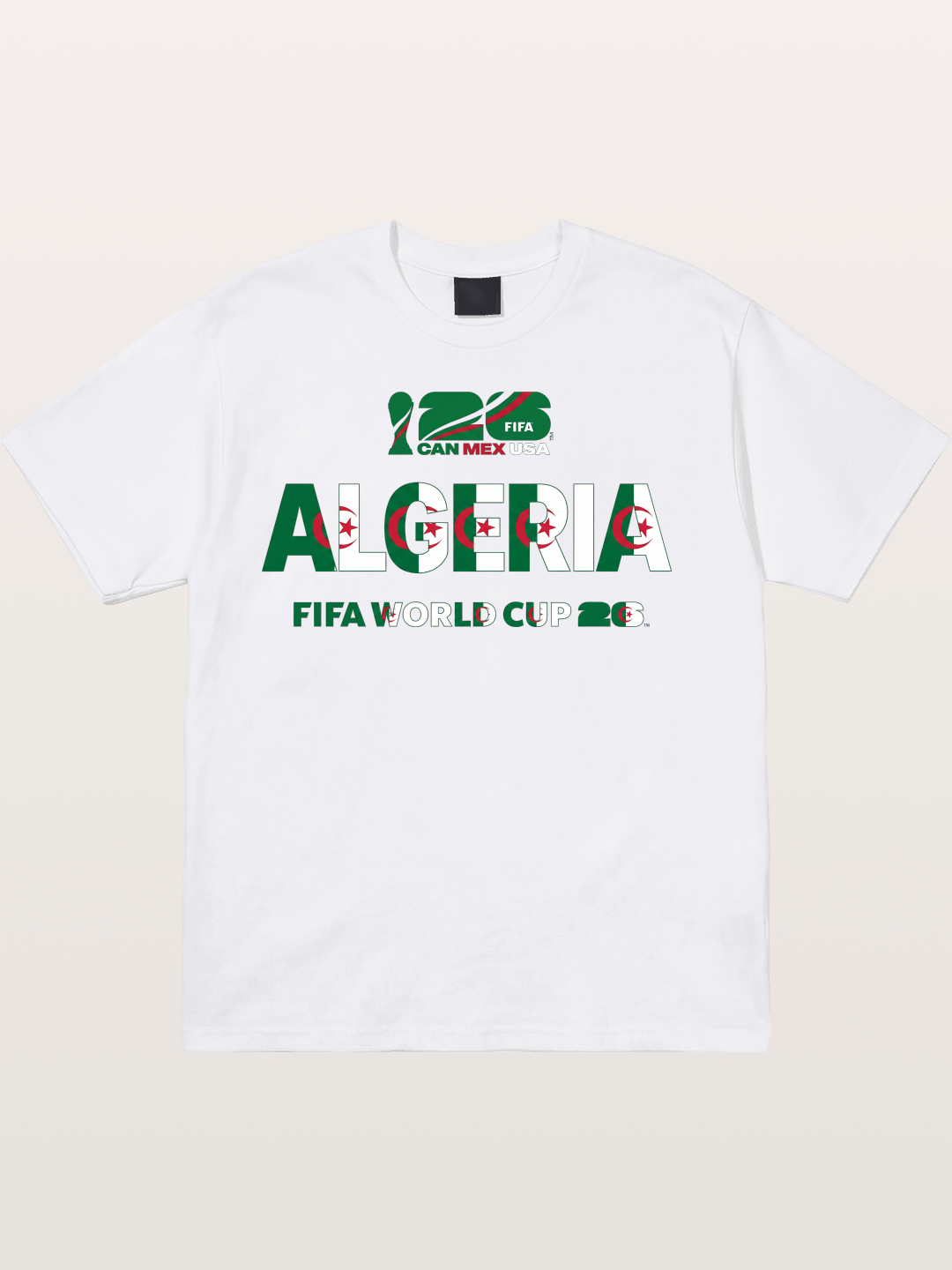 Algeria 2026 Flag Motif Art Cotton T-shirt