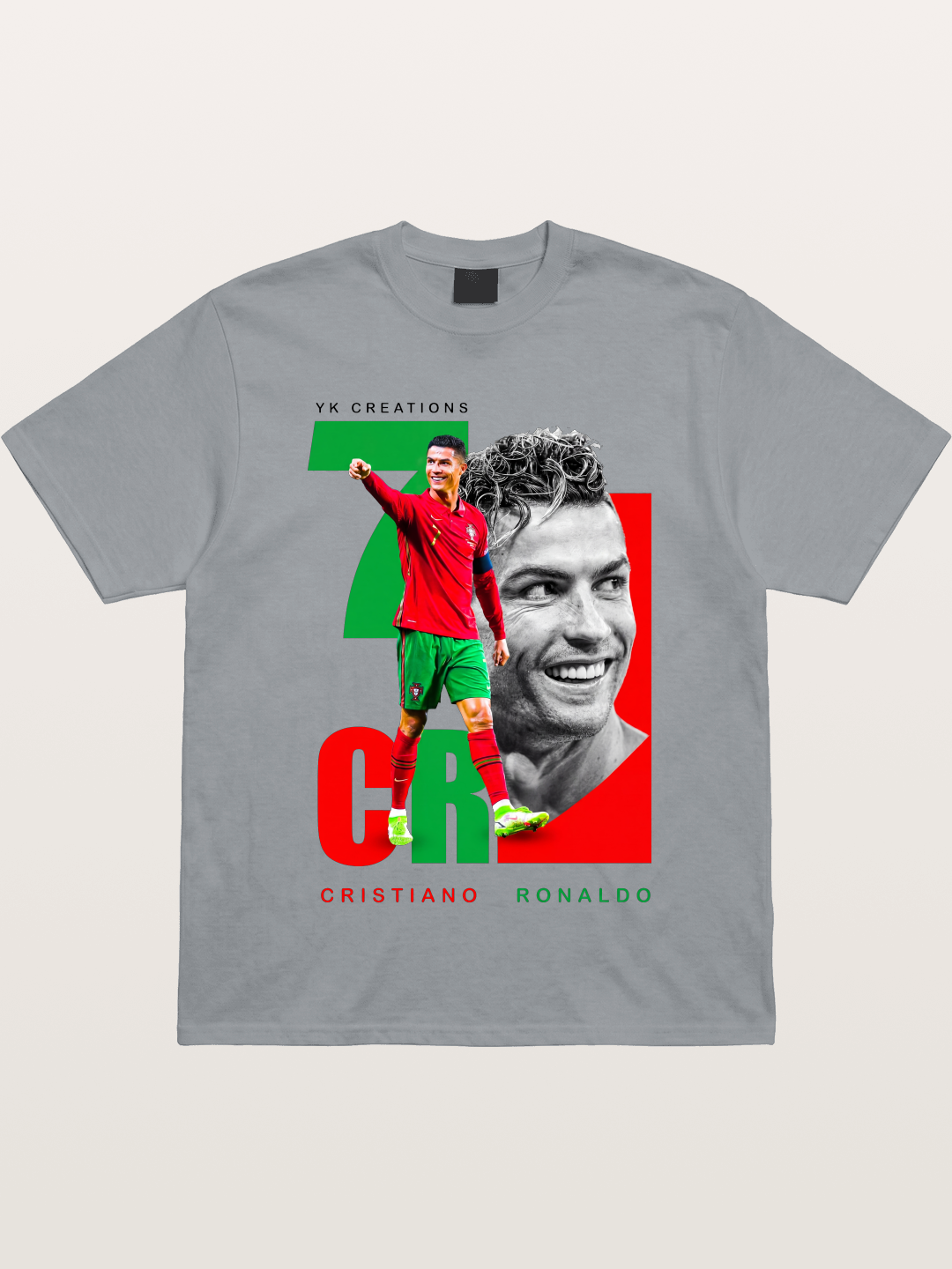 Ronaldo Portugal Colors Portrait Gildan T-shirt