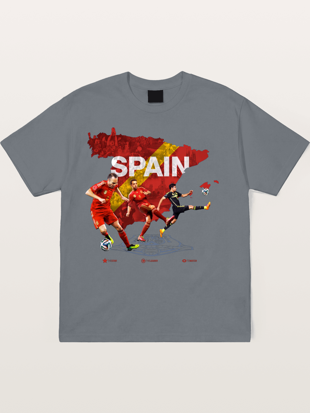 Spain National Team Players Collage Cotton T-shirt