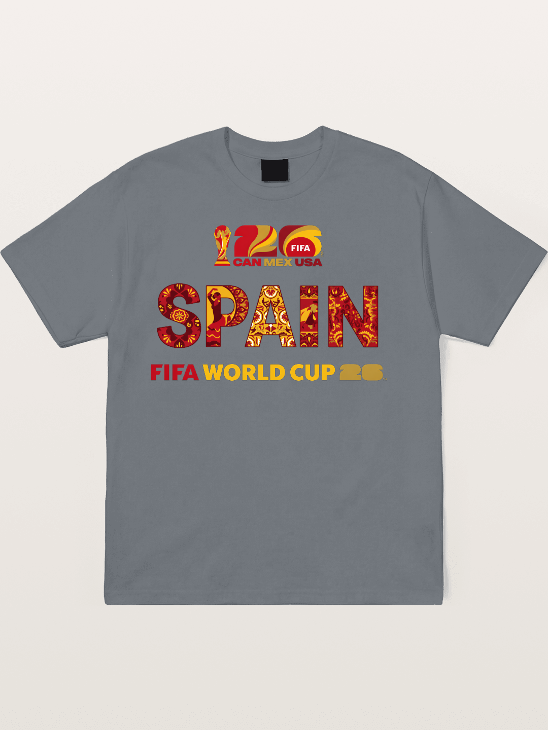 Spain 2026 Cultural Ornament Print Cotton T-shirt