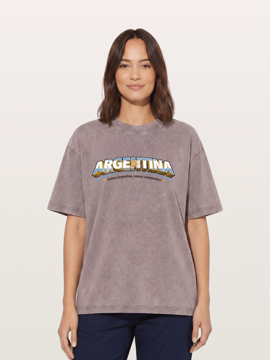 Argentina Retro Team Logo WC Washed T-shirt