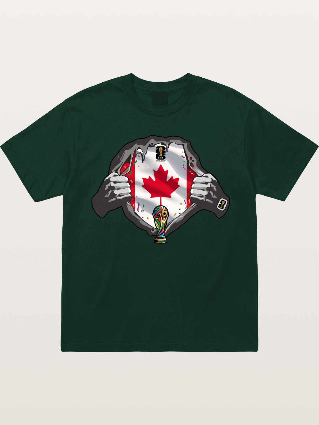 Canada Flag World Cup Poster Gildan T-shirt