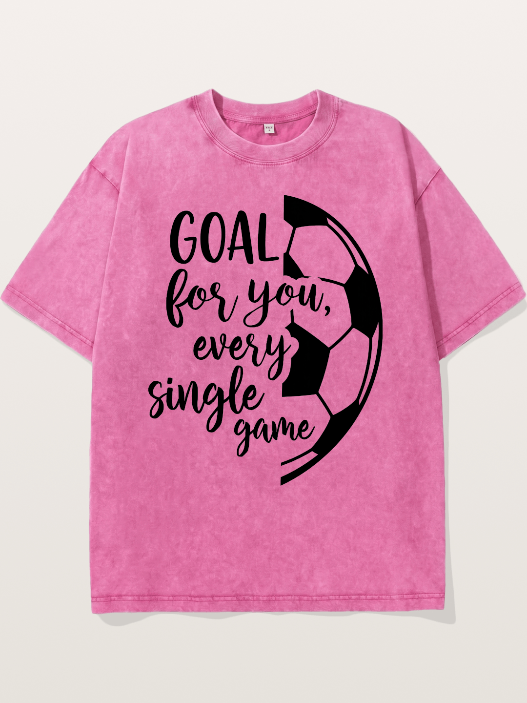 Goal For You Soccer Script Card Washed T-shirt