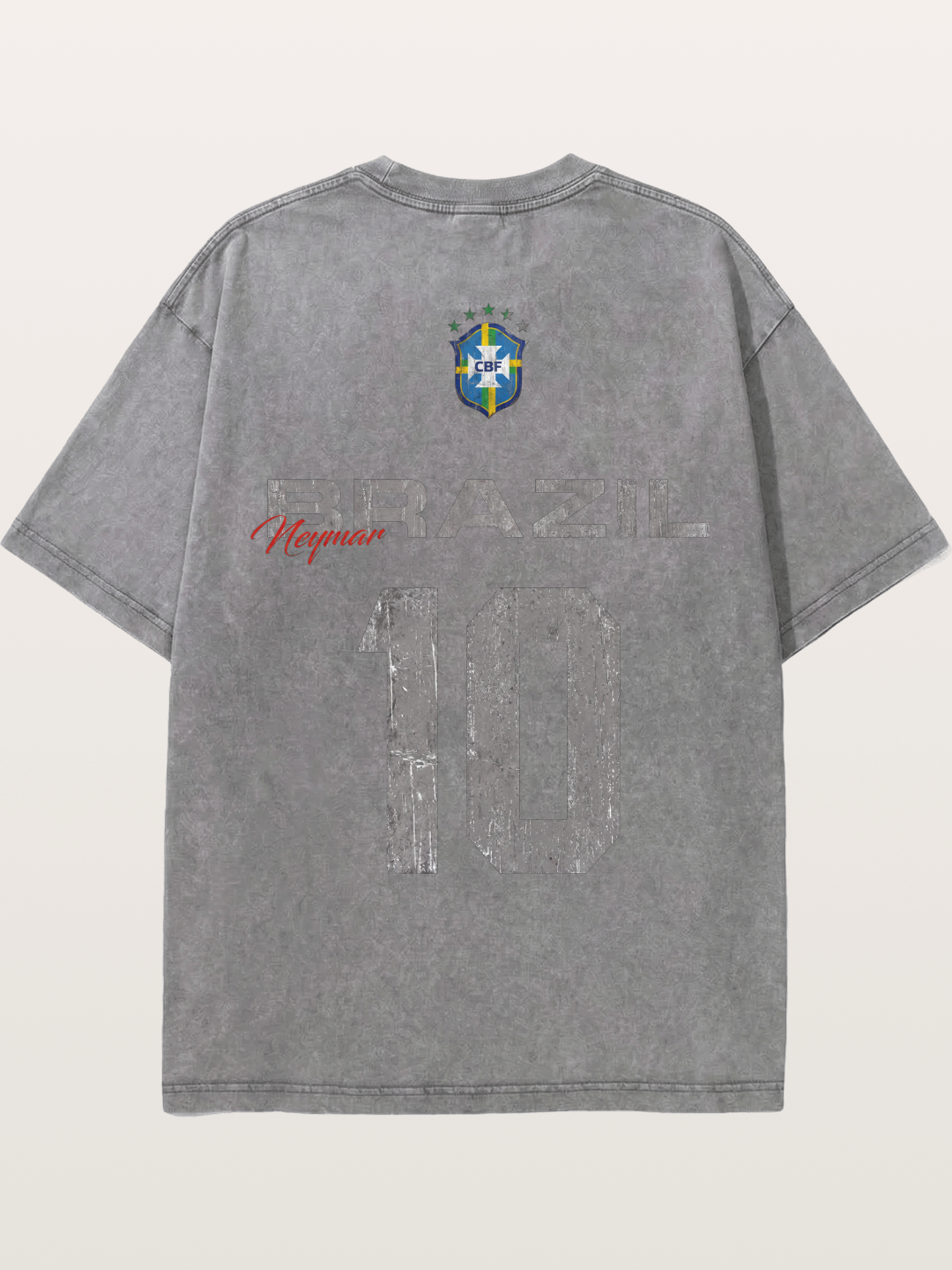 Brazil Neymar 10 Vintage Washed T-shirt