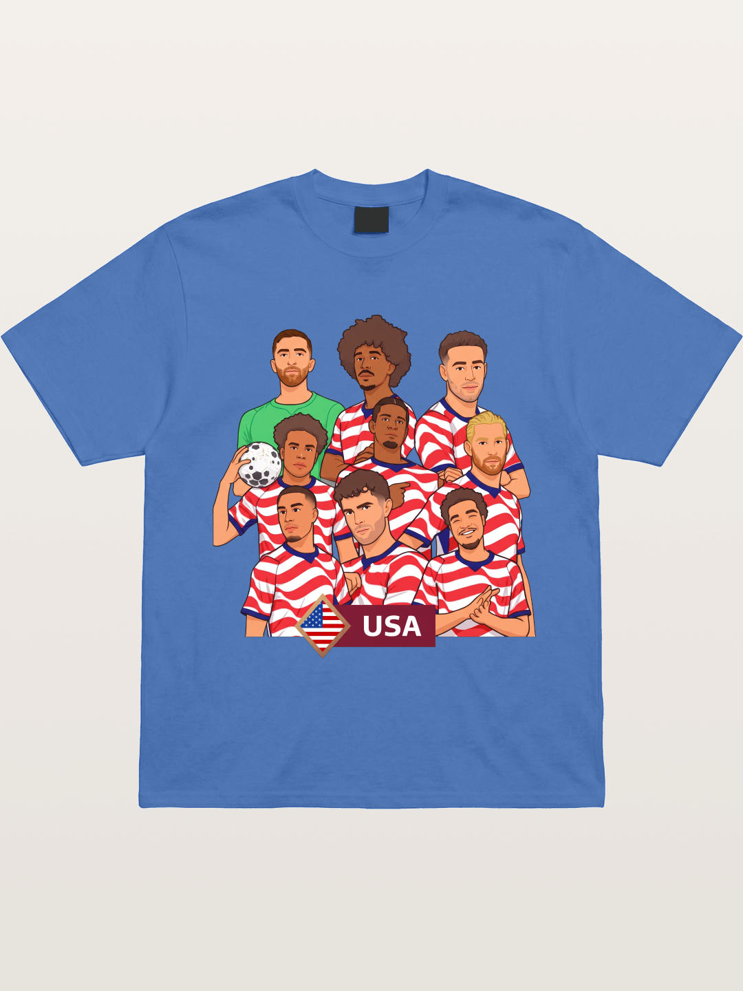 USMNT Cartoon Full Roster Gathering Gildan T-shirt