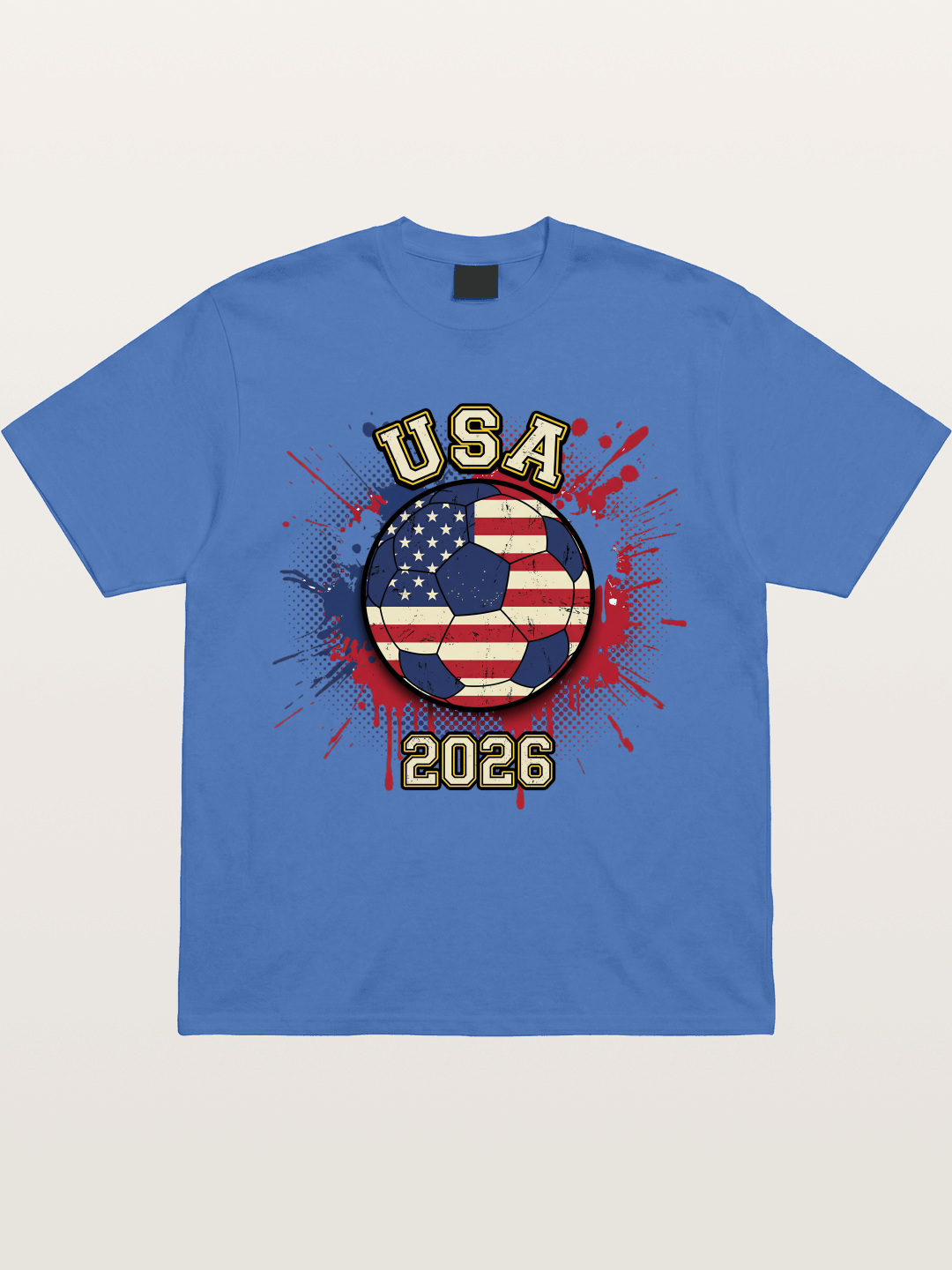 USA 2026 Soccer Ball Print Gildan T-shirt