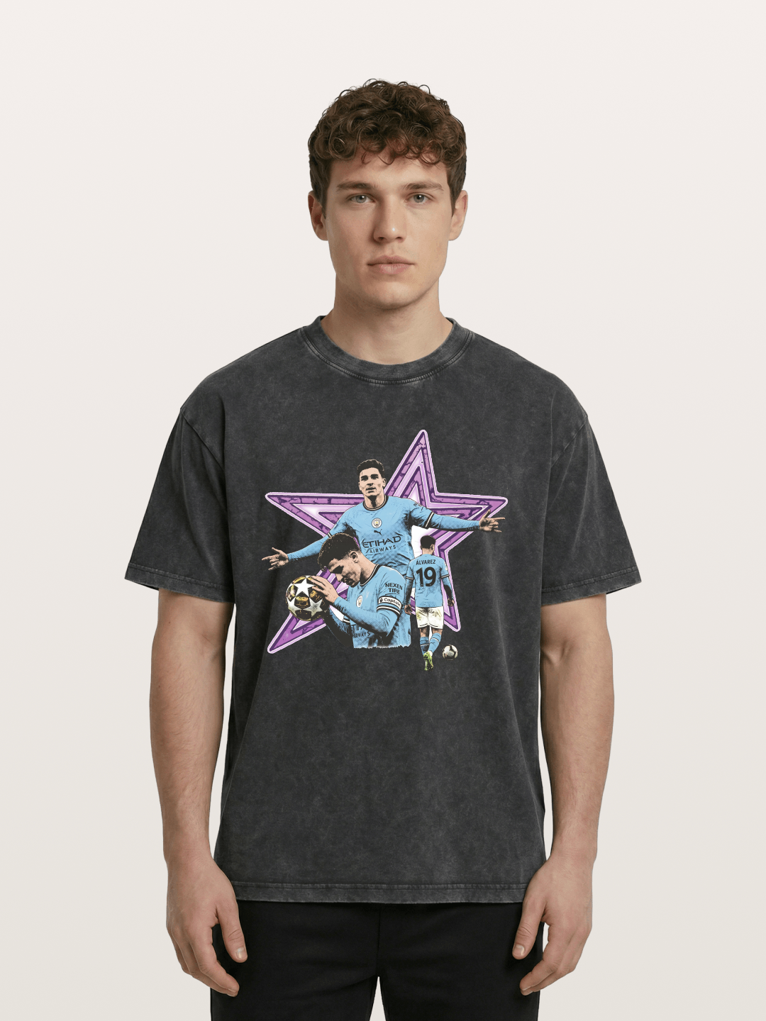 Manchester City Star Collage Washed T-shirt