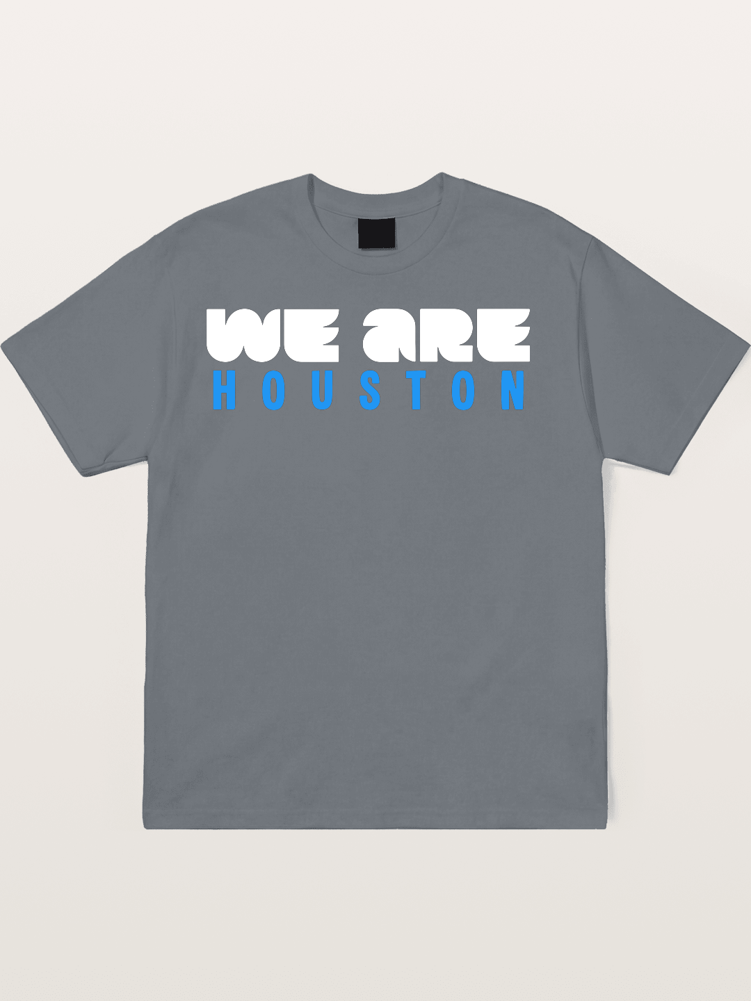 Houston Bright Blue Typo Cotton T-shirt