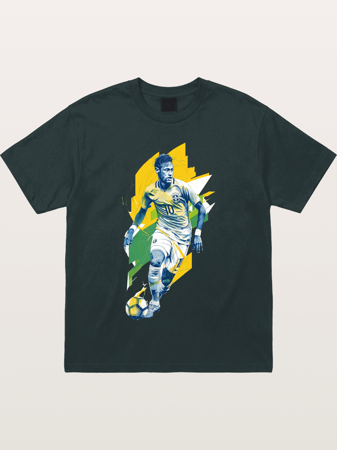 Neymar Brazil Geometric Print Gildan T-shirt