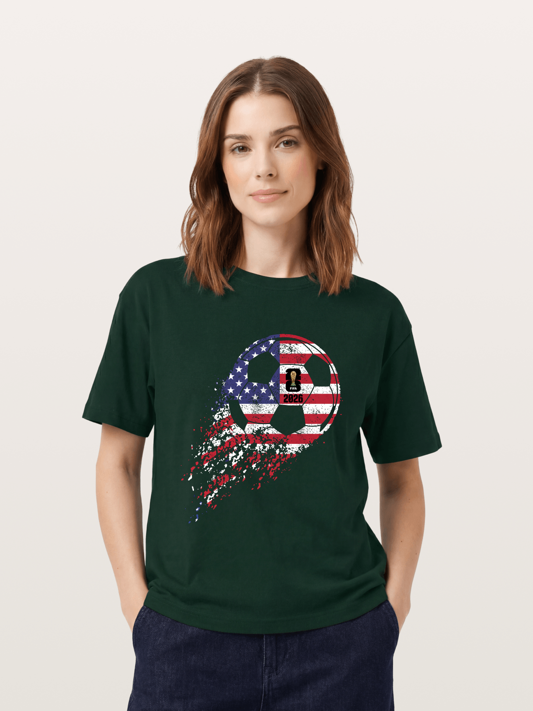 American Flag WC 2026 Ball Gildan T-shirt
