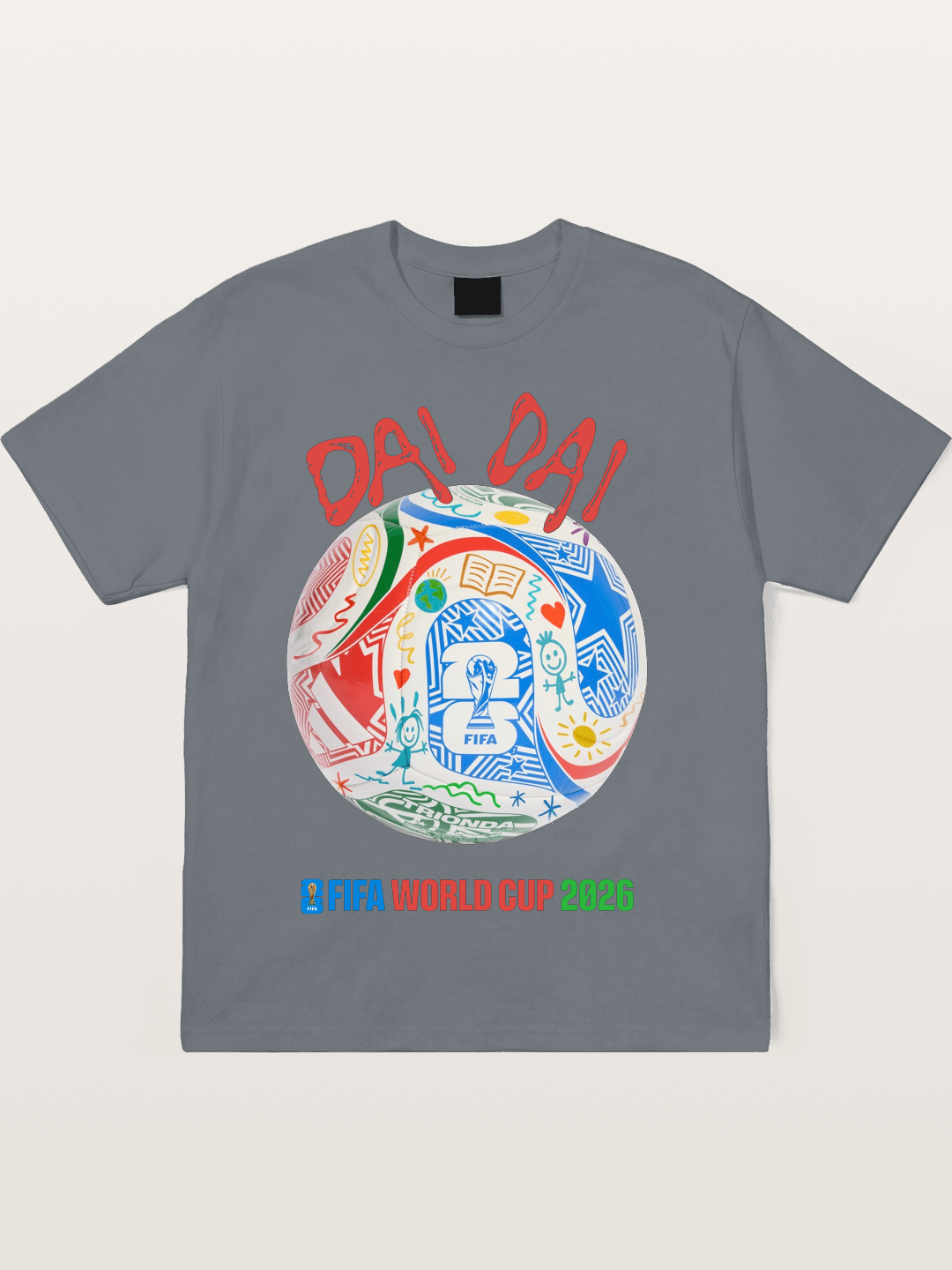 FIFA World Cup 2026 Doodle Soccer Ball Cotton T-shirt