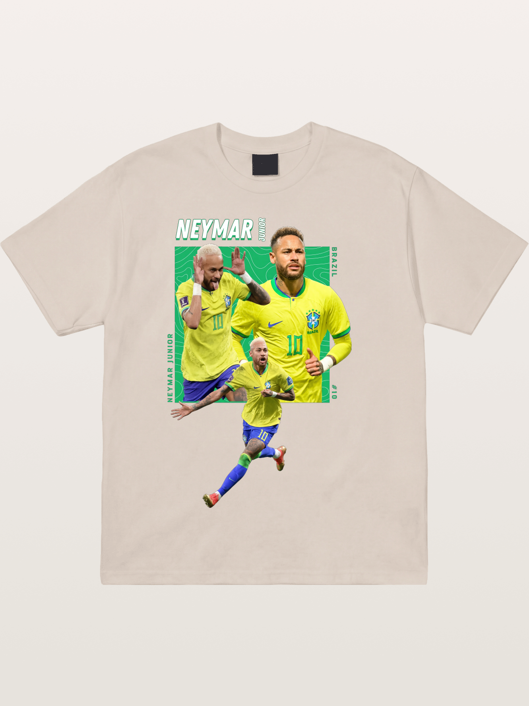Neymar Collage Brazil Poster Cotton T-shirt
