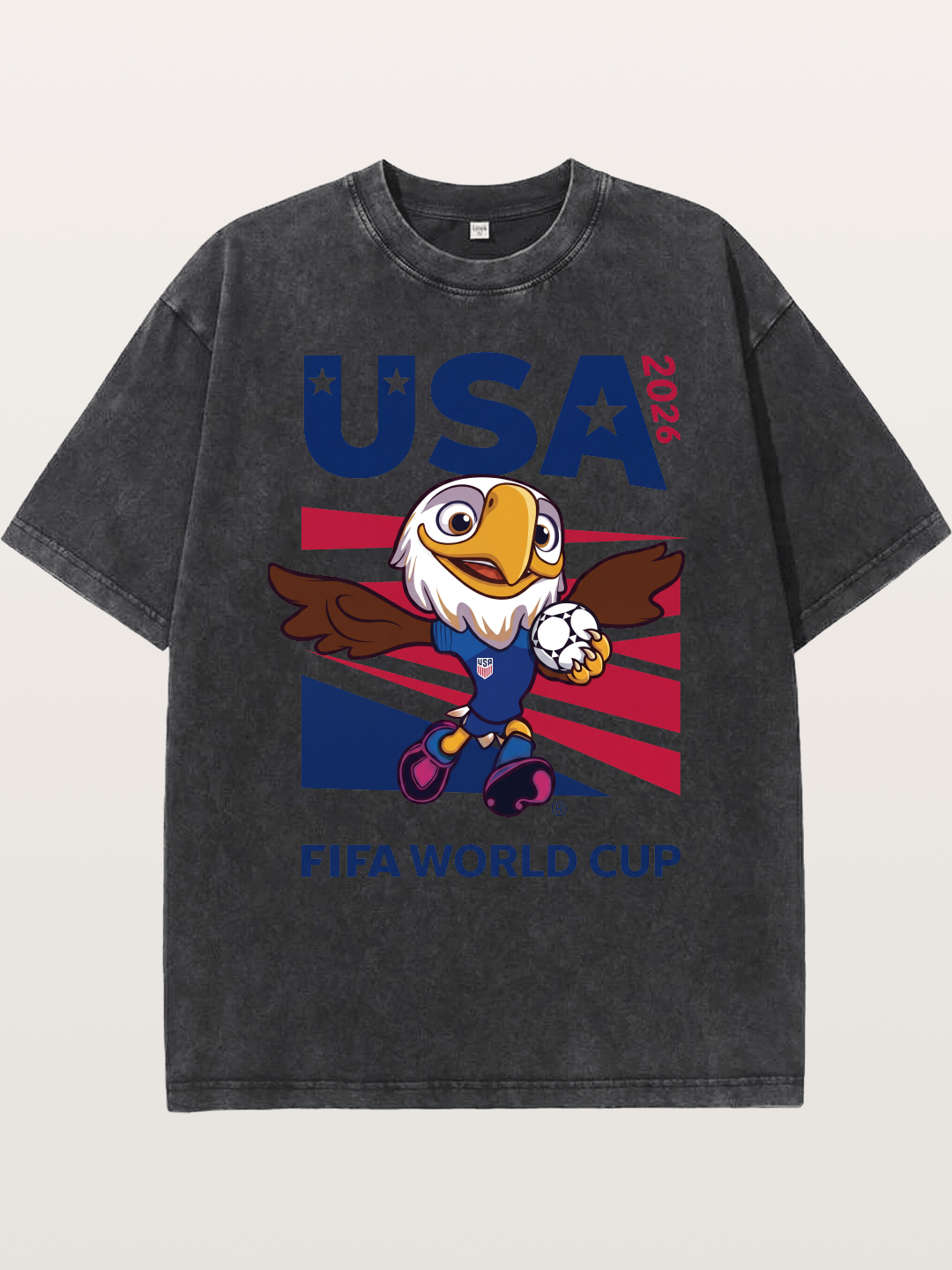 USA Eagle Mascot World Cup Washed T-shirt