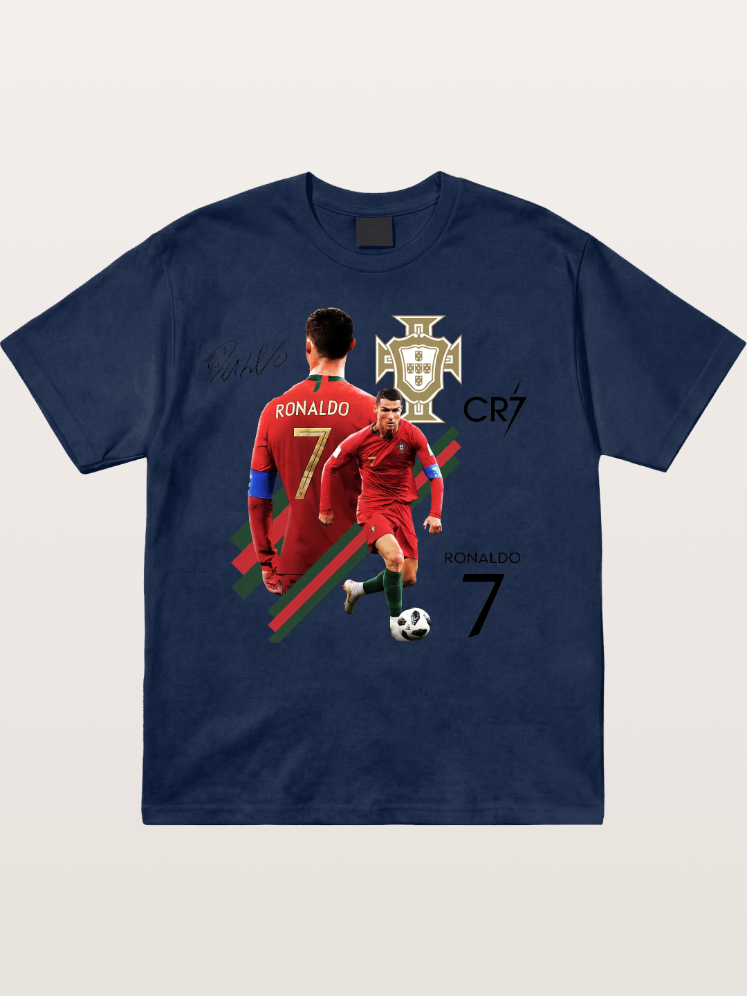 CR7 Portugal Crest Montage Cotton T-shirt