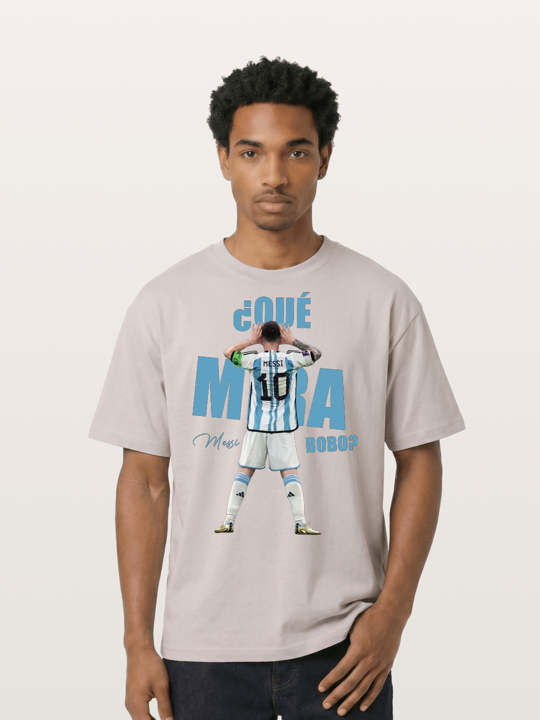 Messi ¿Qué Mirá Bobo Argentin Cotton T-shirt