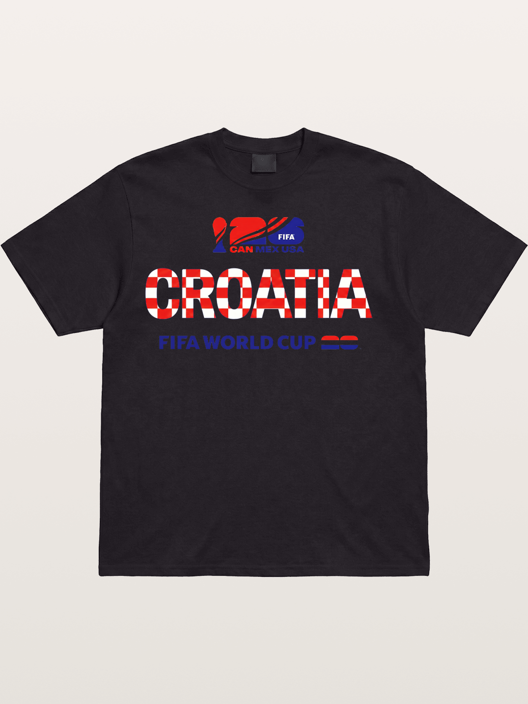 Croatia 2026 World Cup Typo Cotton T-shirt