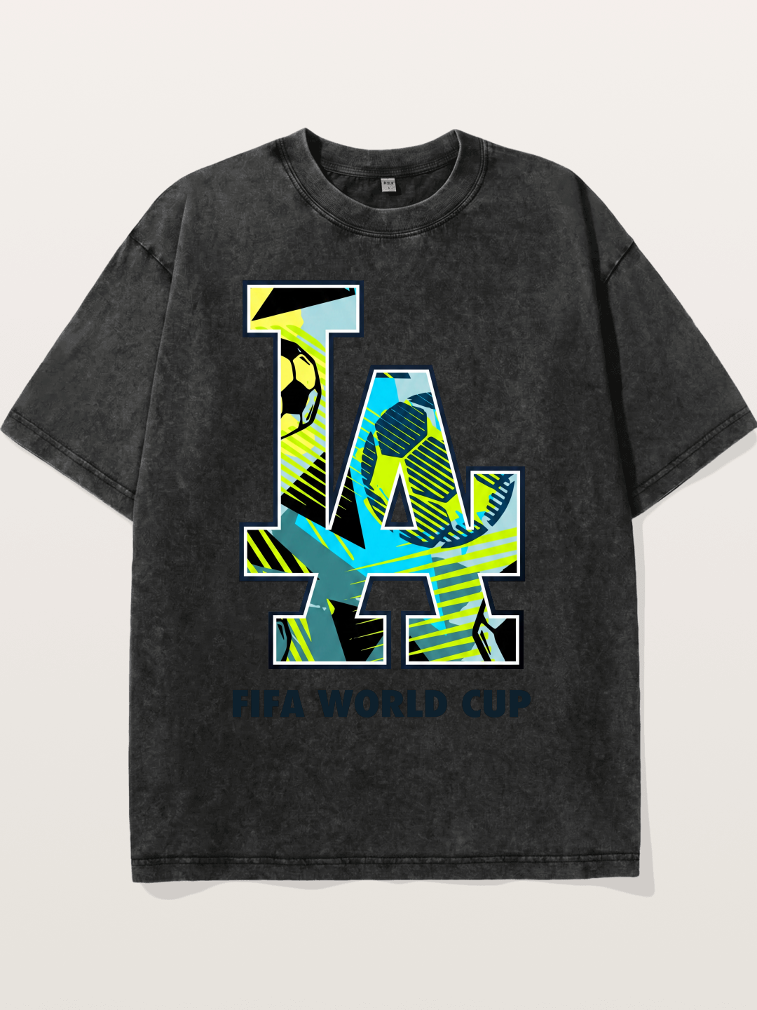 FIFA WC LA Geometric Soccer Fill Washed T-shirt