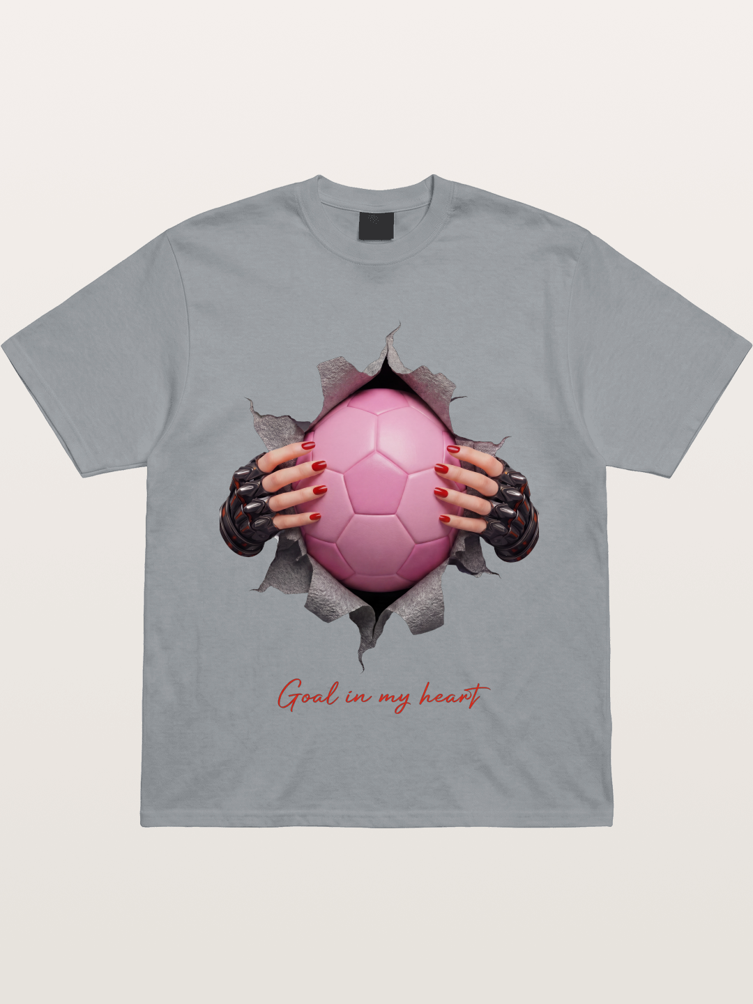 Pink Soccer Goal In My Heart Gildan T-shirt