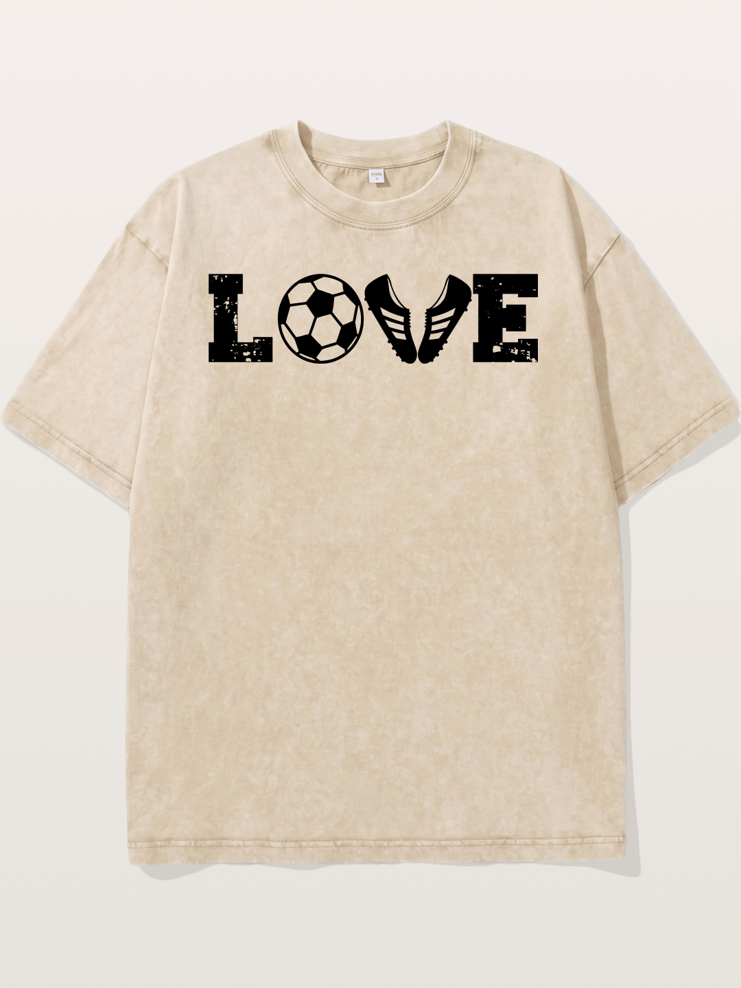 Soccer Love Wordmark With Cleats Washed T-shirt