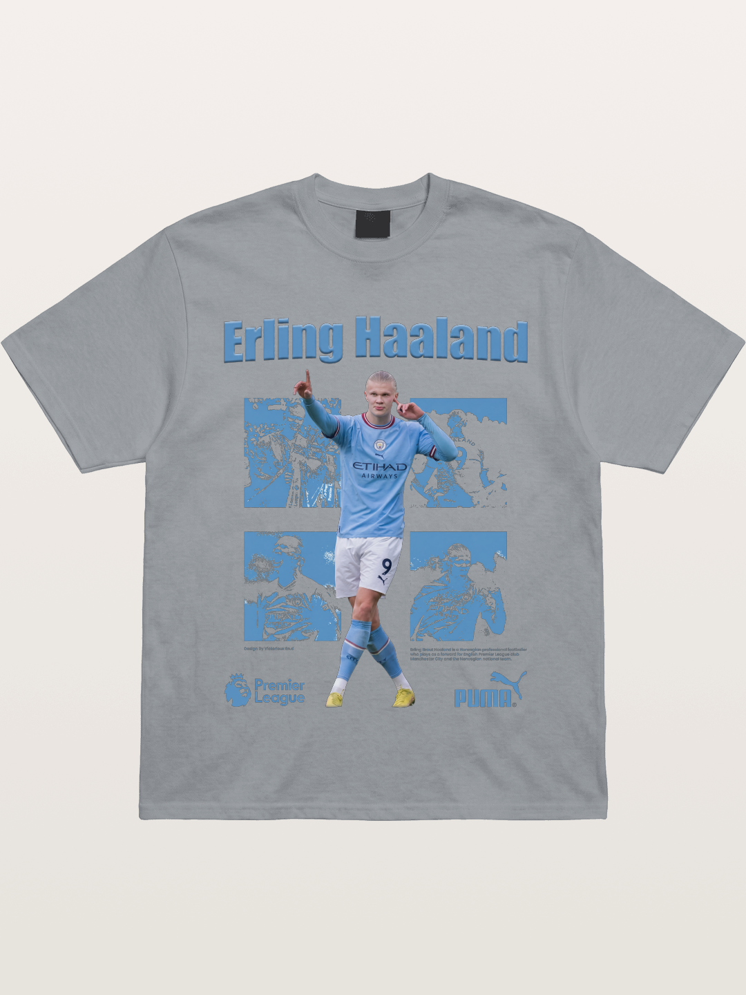 Haaland Premier League Poster Gildan T-shirt