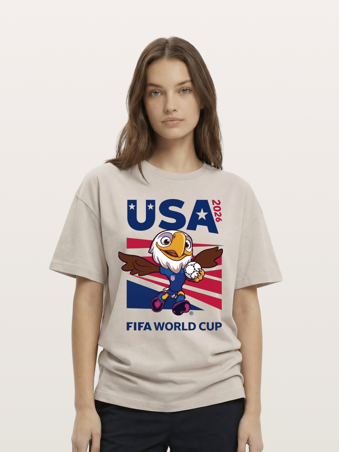 USA Eagle Mascot World Cup Cotton T-shirt