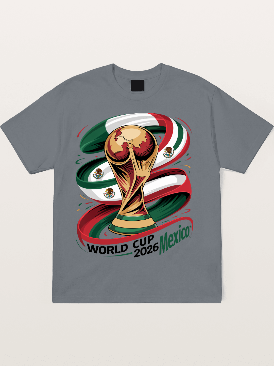2026 Mexico WC Trophy Art Cotton T-shirt