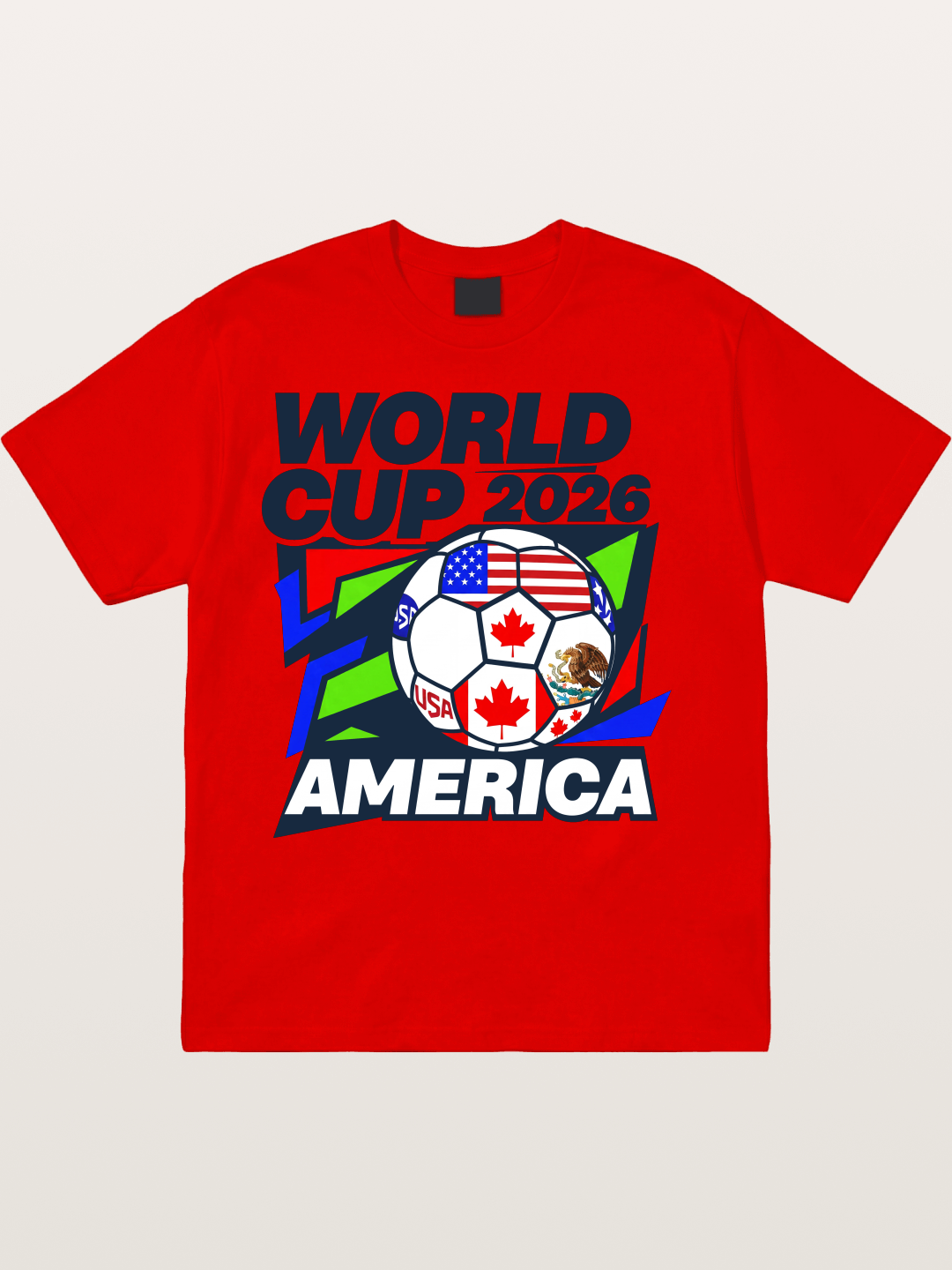 World Cup 2026 America Geometric Cotton T-shirt