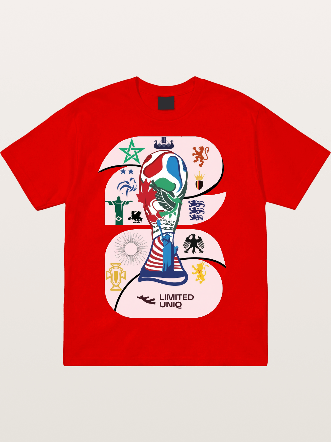 2026 World Cup Trophy Collage Cotton T-shirt