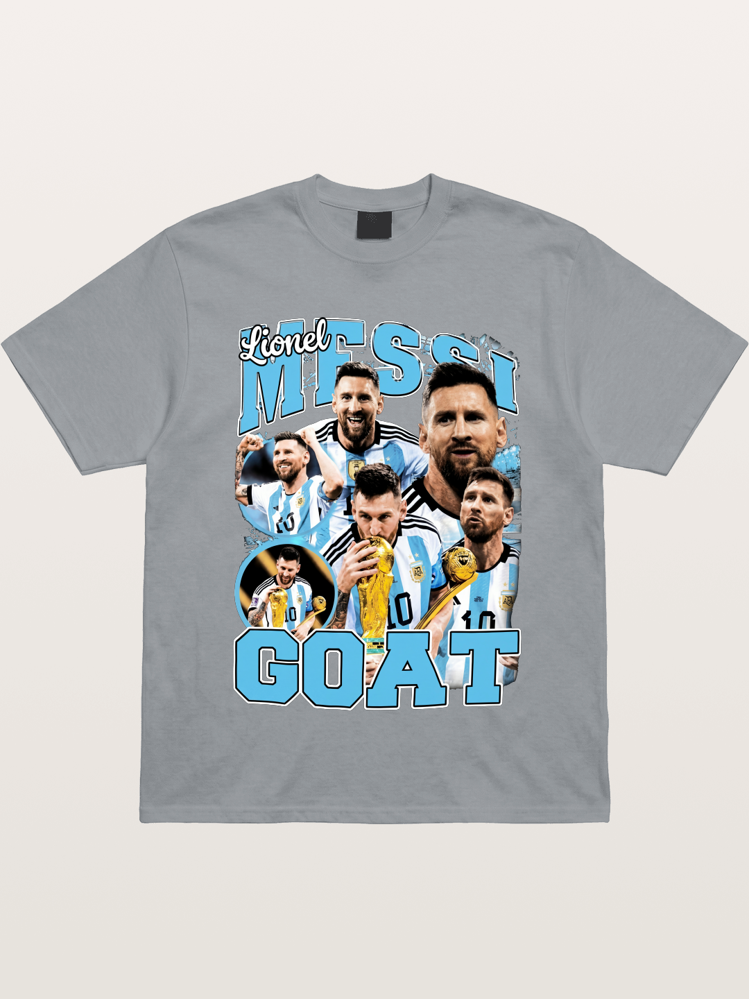 Lionel Messi GOAT Argentina Collage Gildan T-shirt