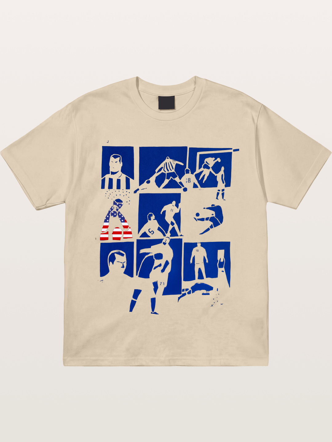 USA Soccer Player Silhouette Grid Gildan T-shirt