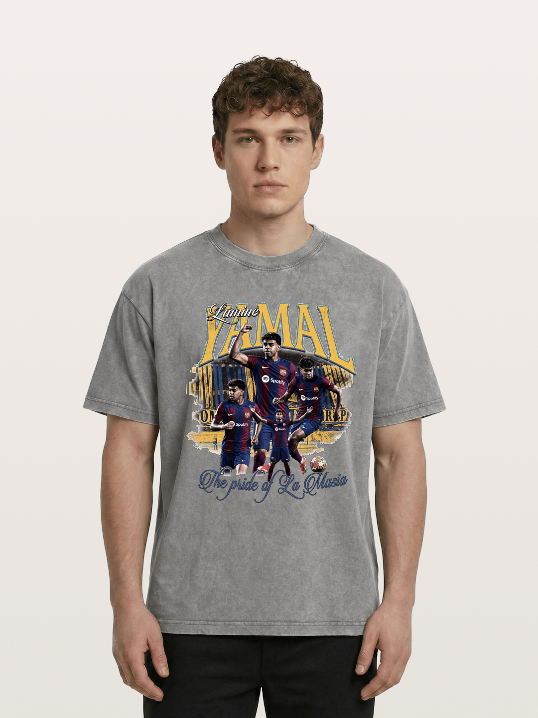 Lamine Yamal La Masia Art Washed T-shirt