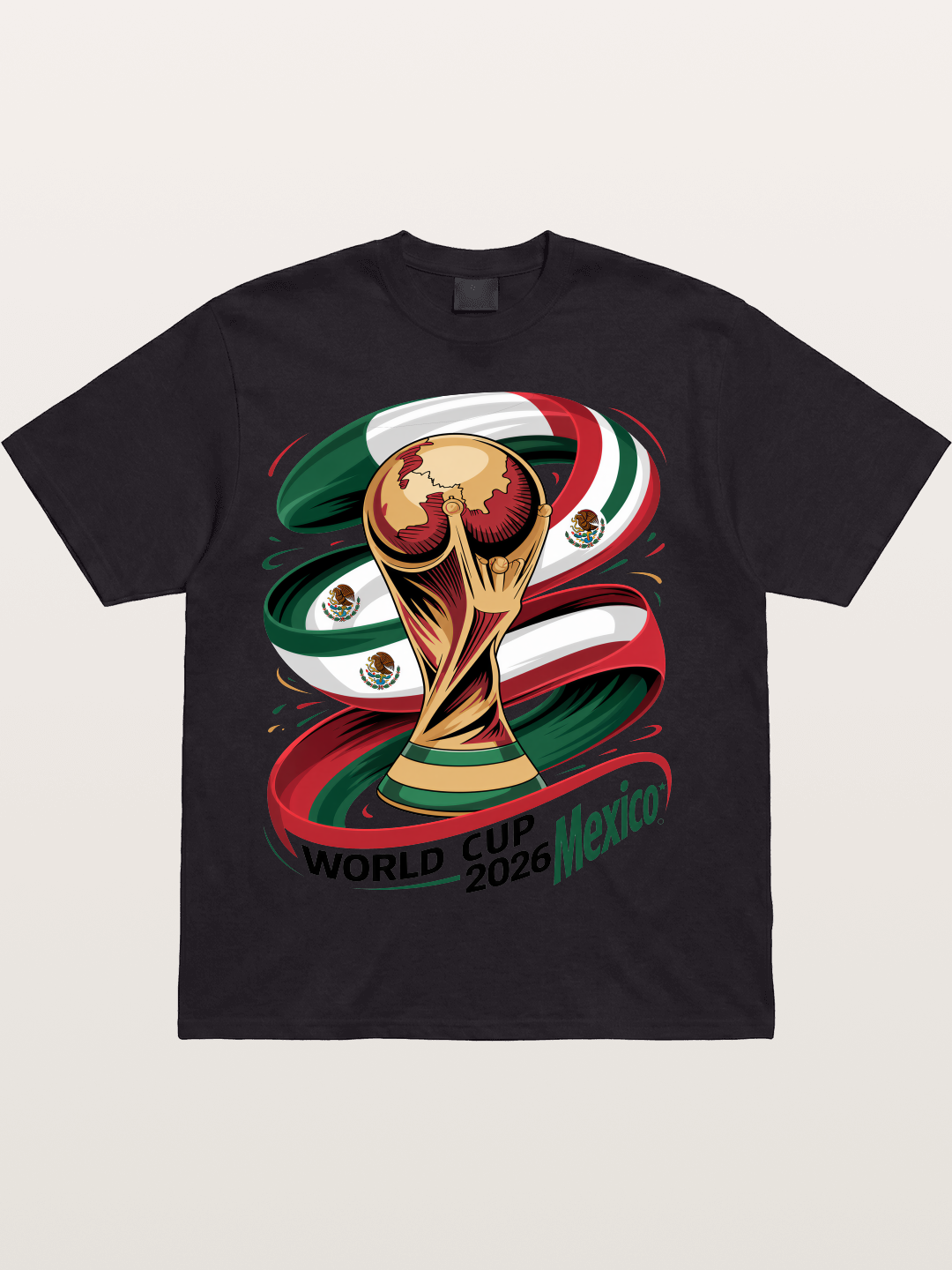 2026 Mexico WC Trophy Art Cotton T-shirt