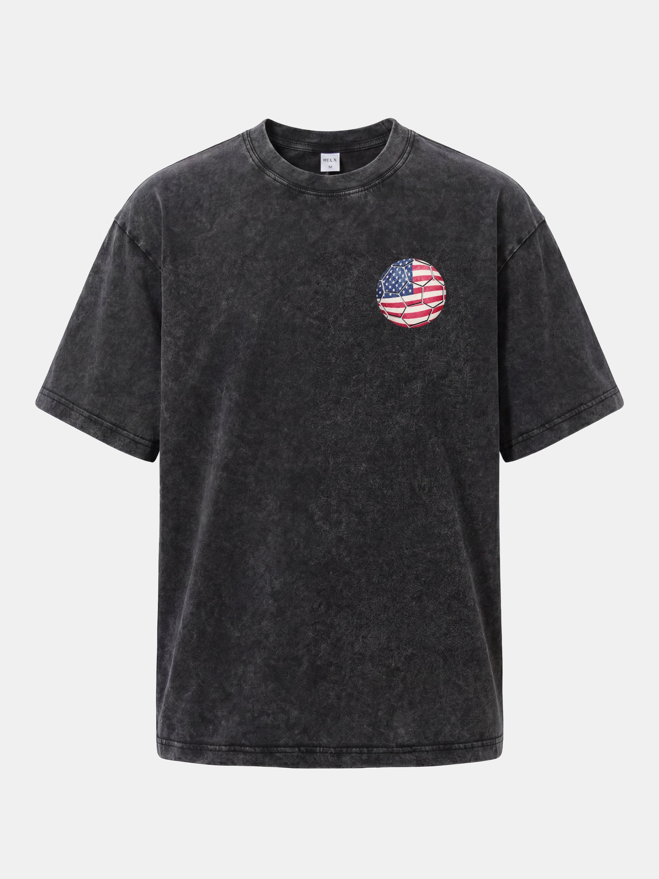 USA Flag Soccer Ball Art Washed T-shirt