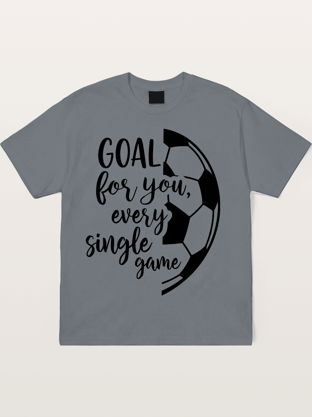 Goal For You Soccer Script Card Cotton T-shirt