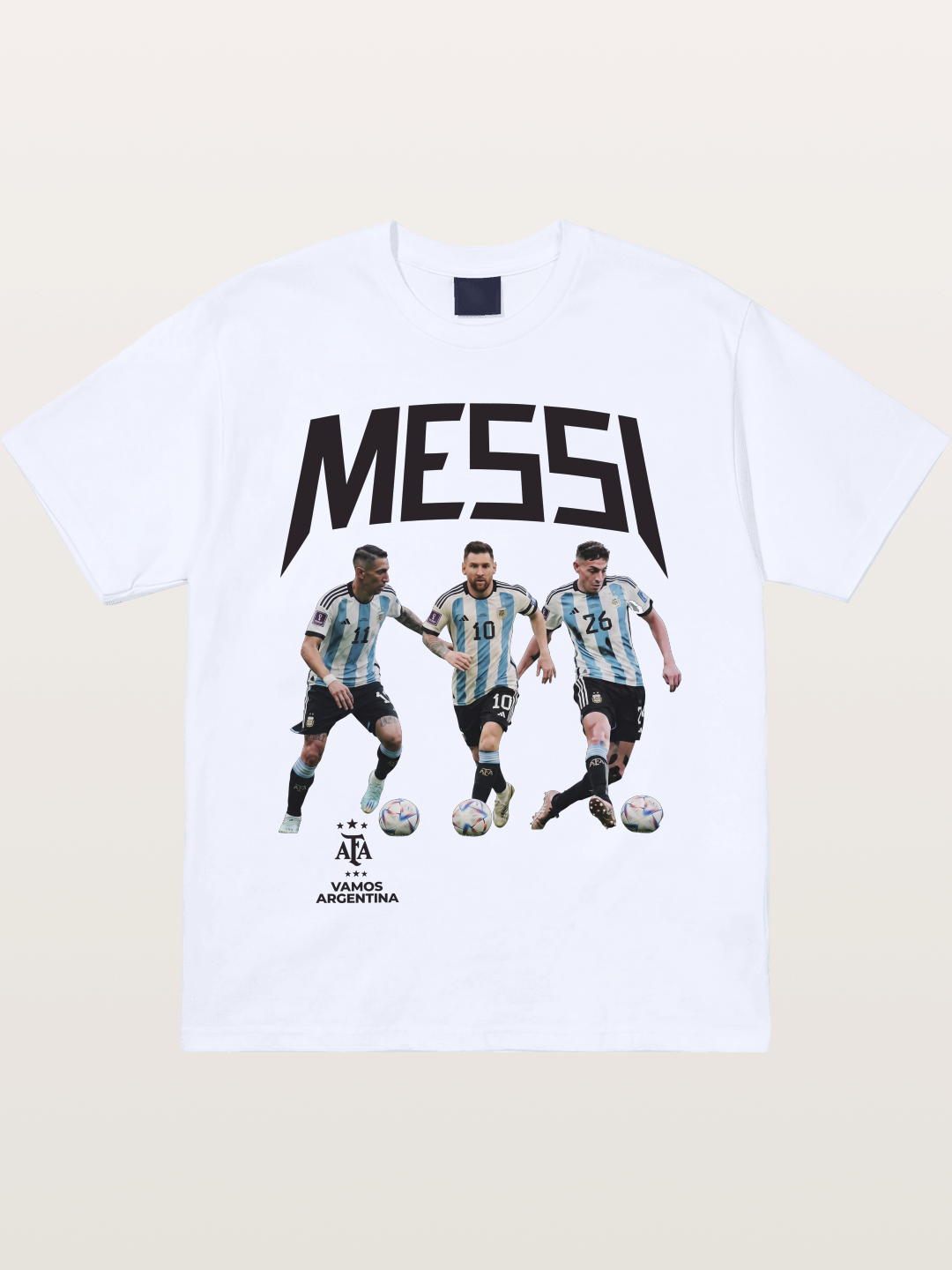 Messi Argentina Trio Soccer Players Gildan T-shirt