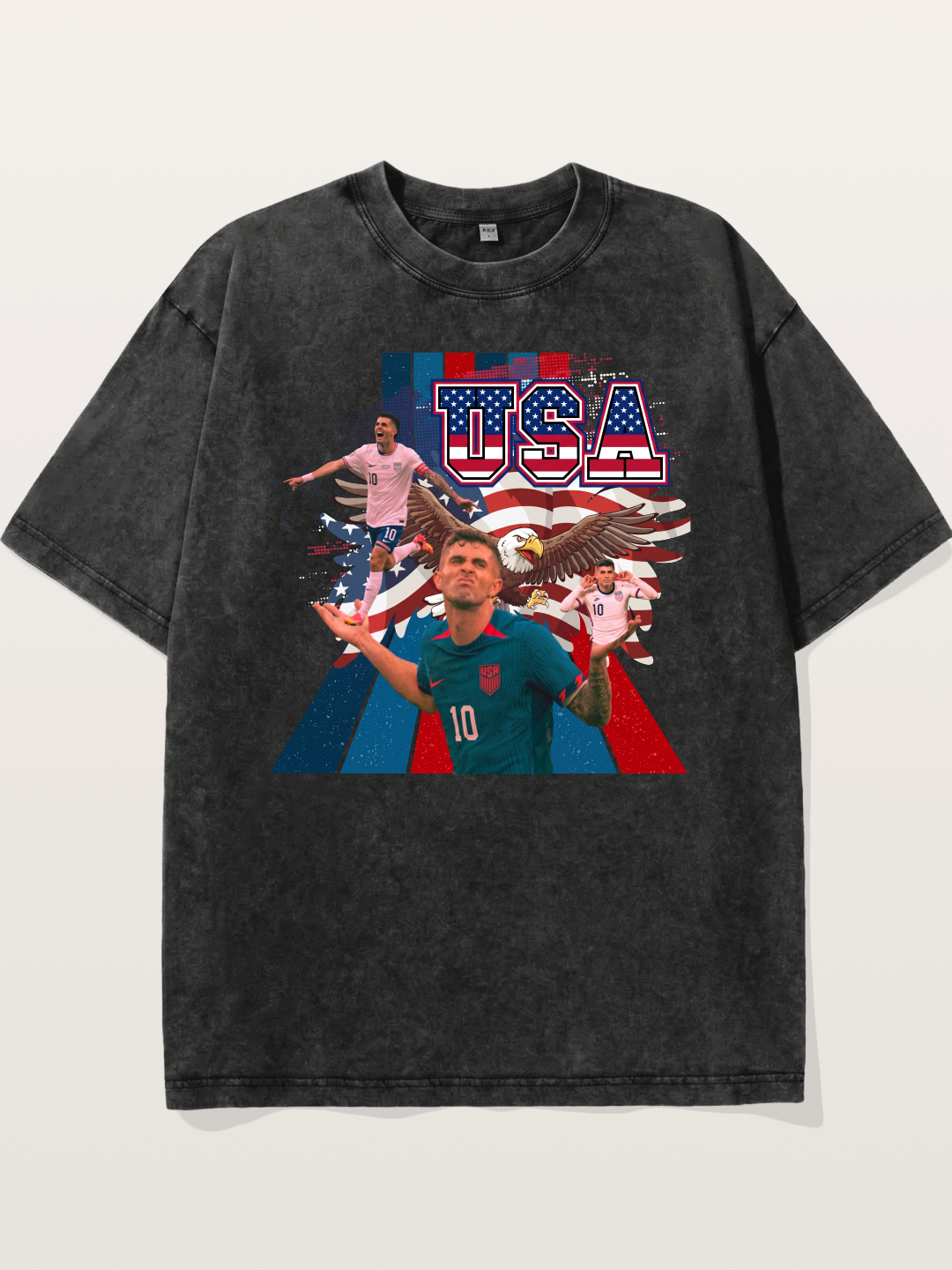 US Soccer Eagles And Two National Stars Washed T-shirt