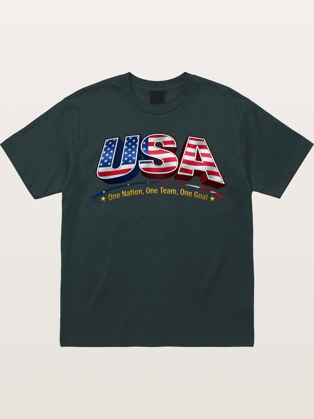 USA Flag 3D Letter World Cup Gildan T-shirt