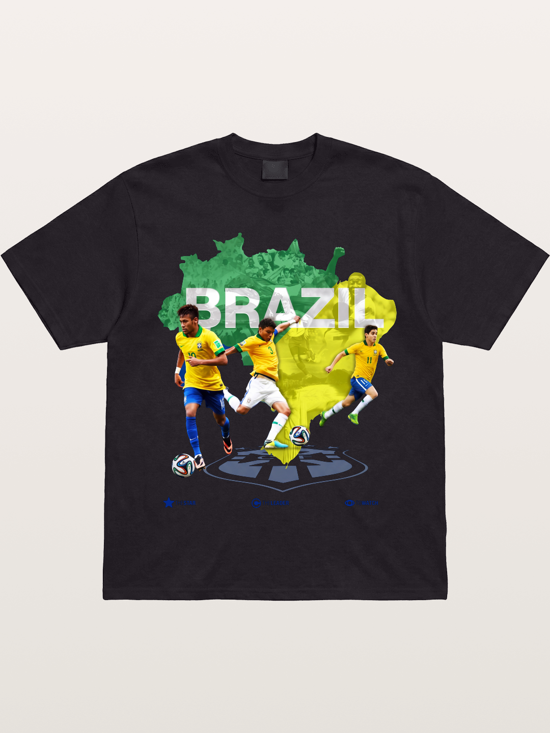 Brazil National Team Stars Collage Gildan T-shirt