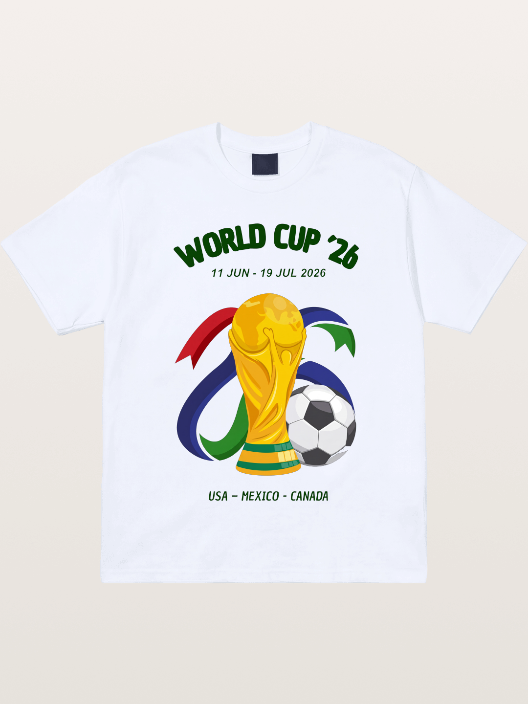 World Cup 26 Trophy and Soccer Ball Gildan T-shirt