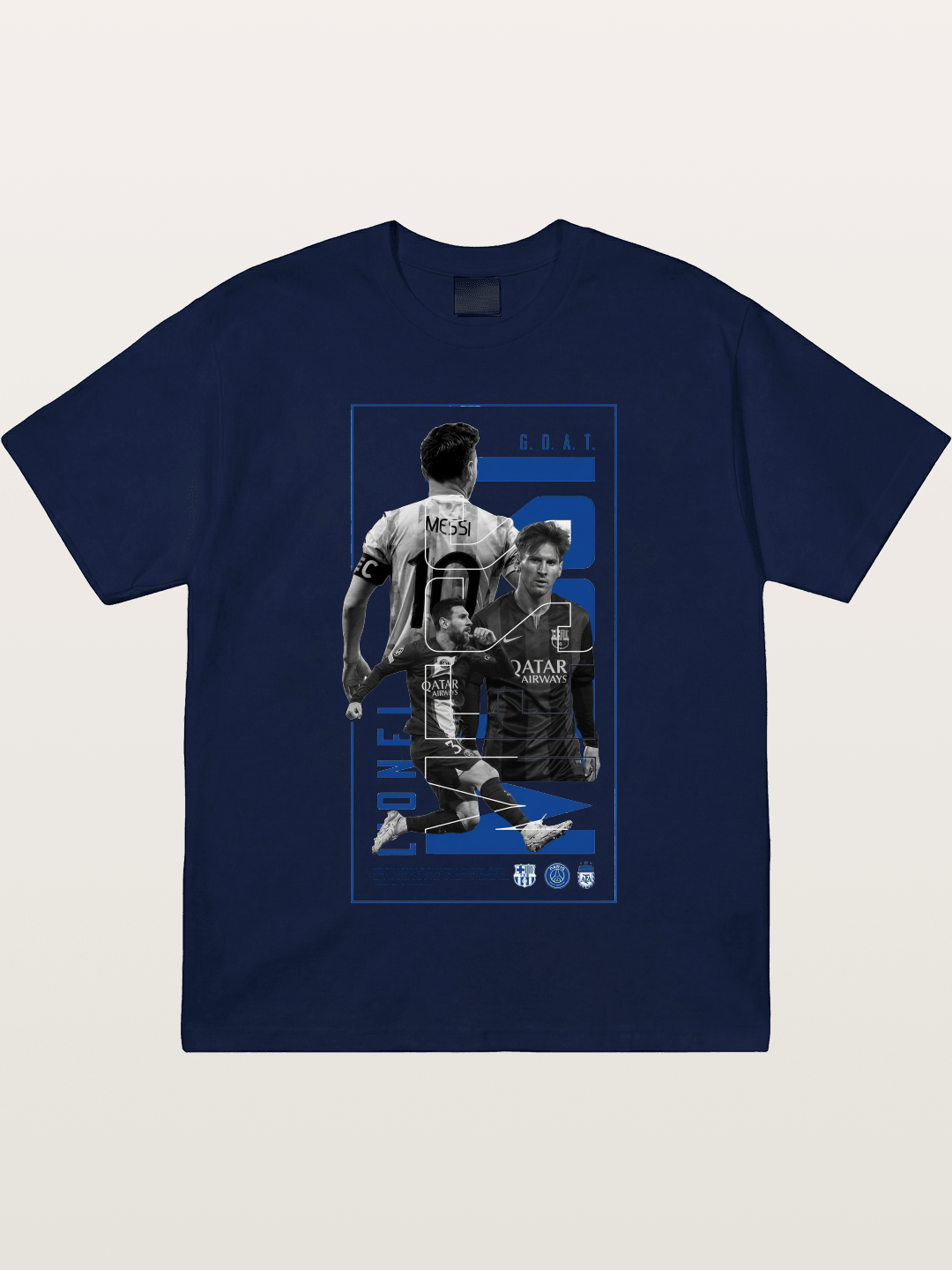 Messi GOAT Collage Poster Gildan T-shirt