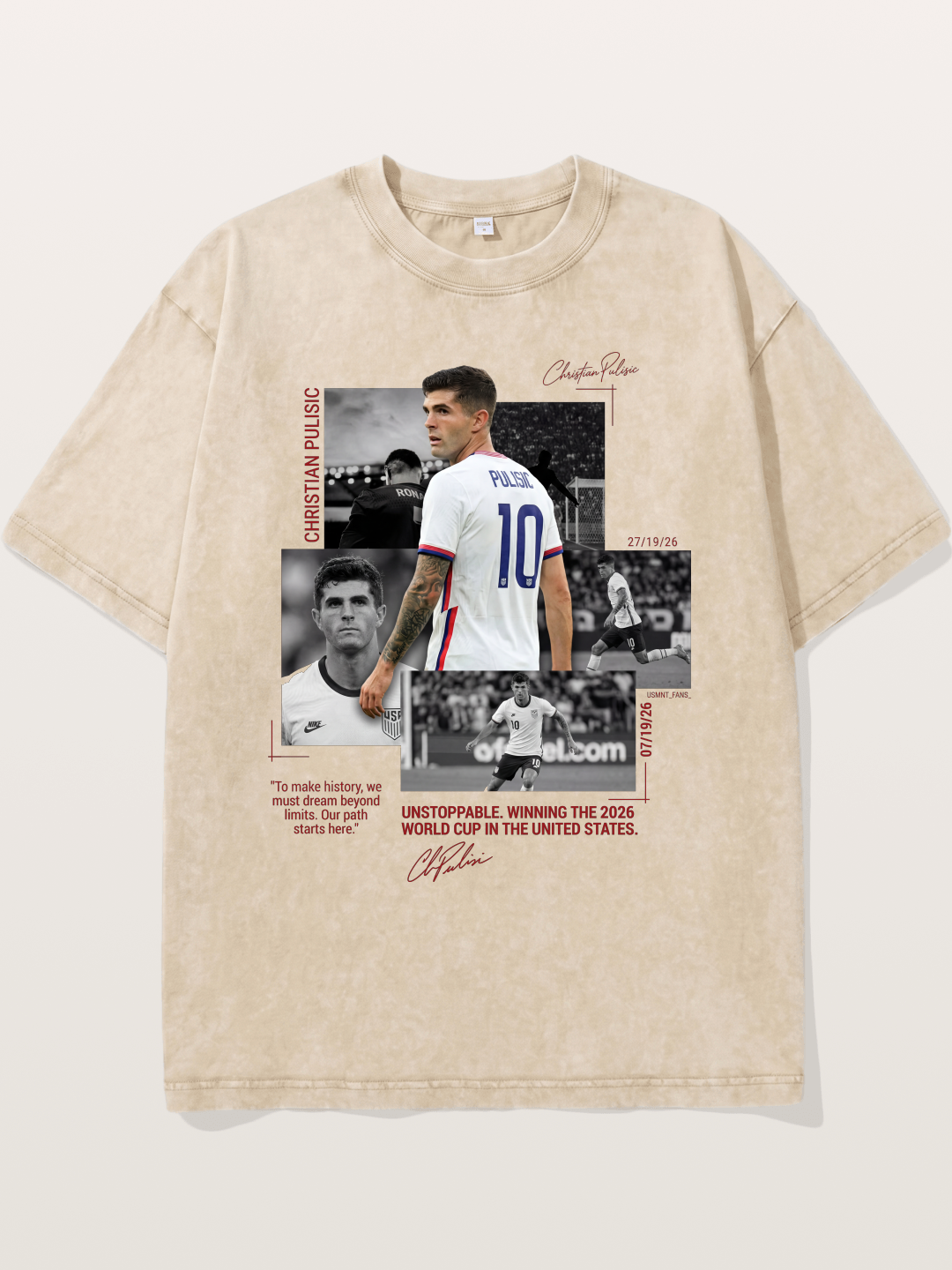 Christian Pulisic Match Day Montage Washed T-shirt