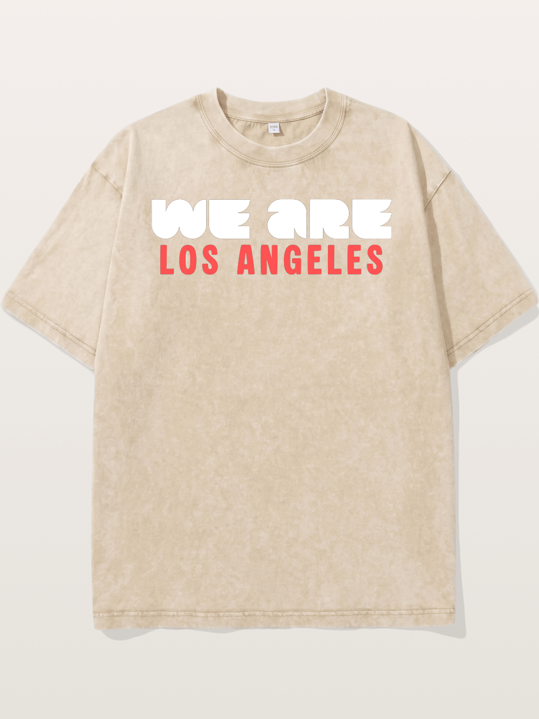 Los Angeles Red-Blue Typo Washed T-shirt