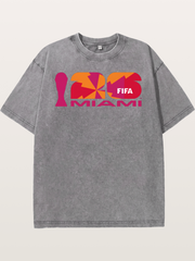 Miami WC 2026 Colorful Geometric Logo Washed T-shirt