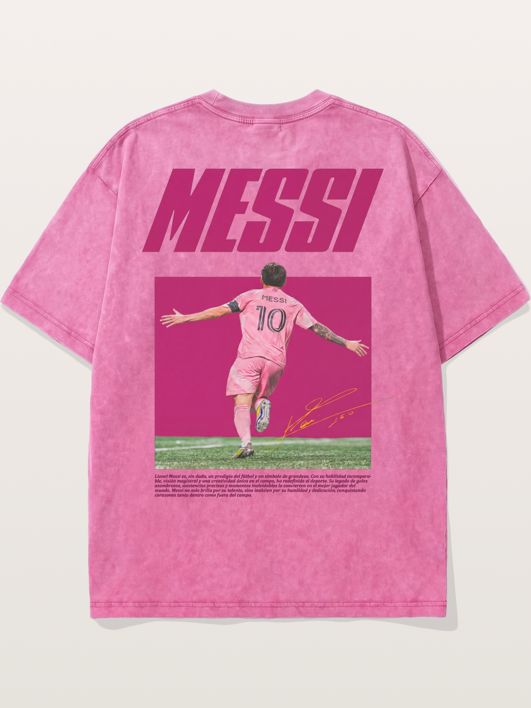 Messi Inter Miami Pink Kit Washed T-shirt