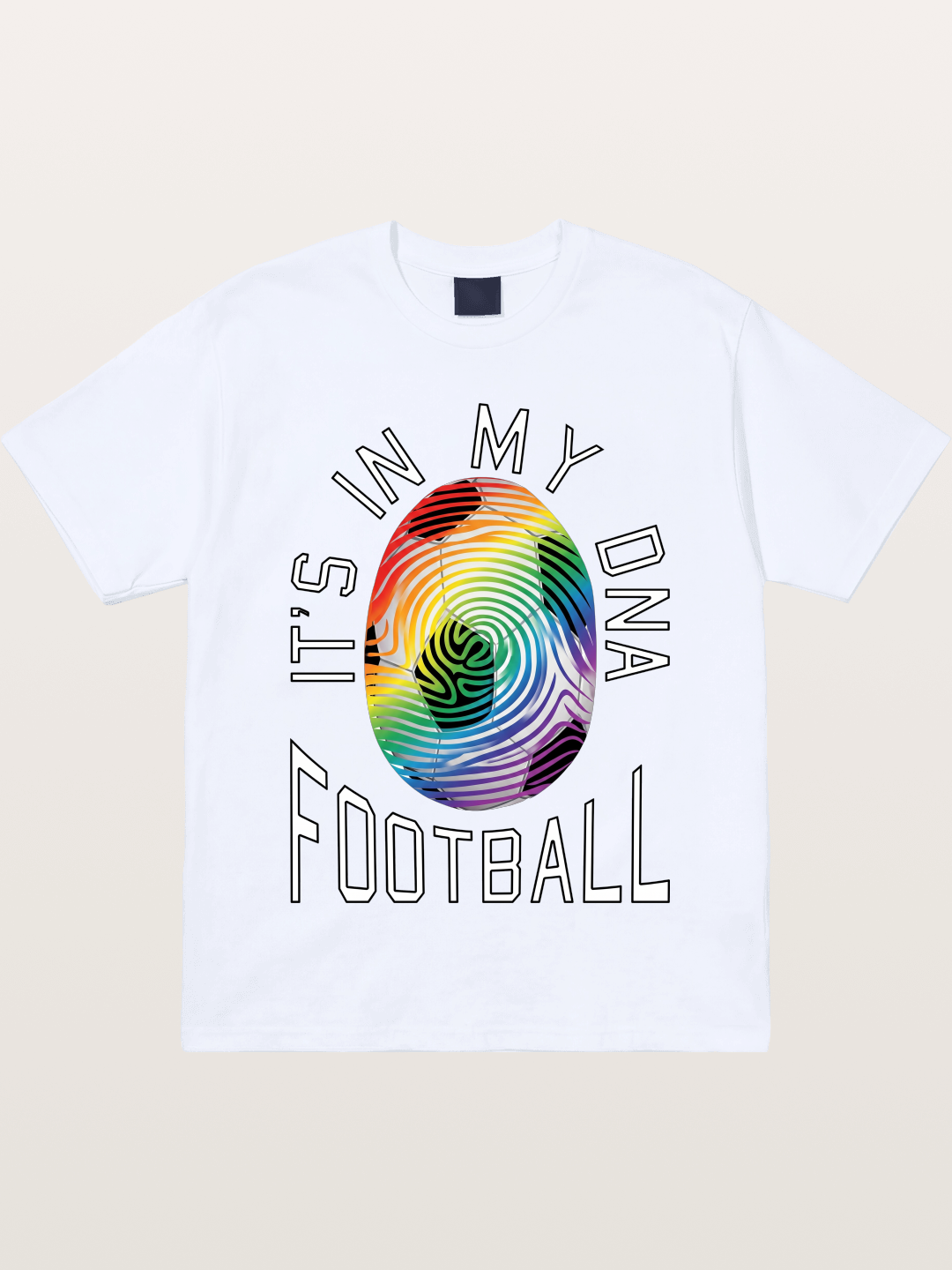 Football DNA Rainbow Print Gildan T-shirt