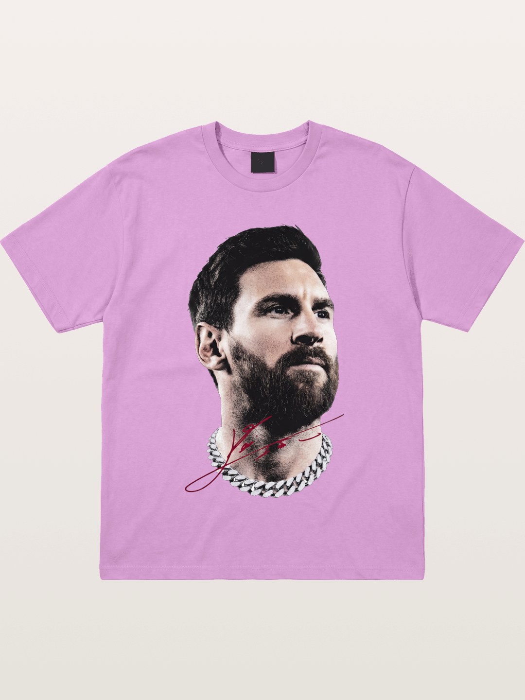 Messi Black White Signature Portrait Gildan T-shirt