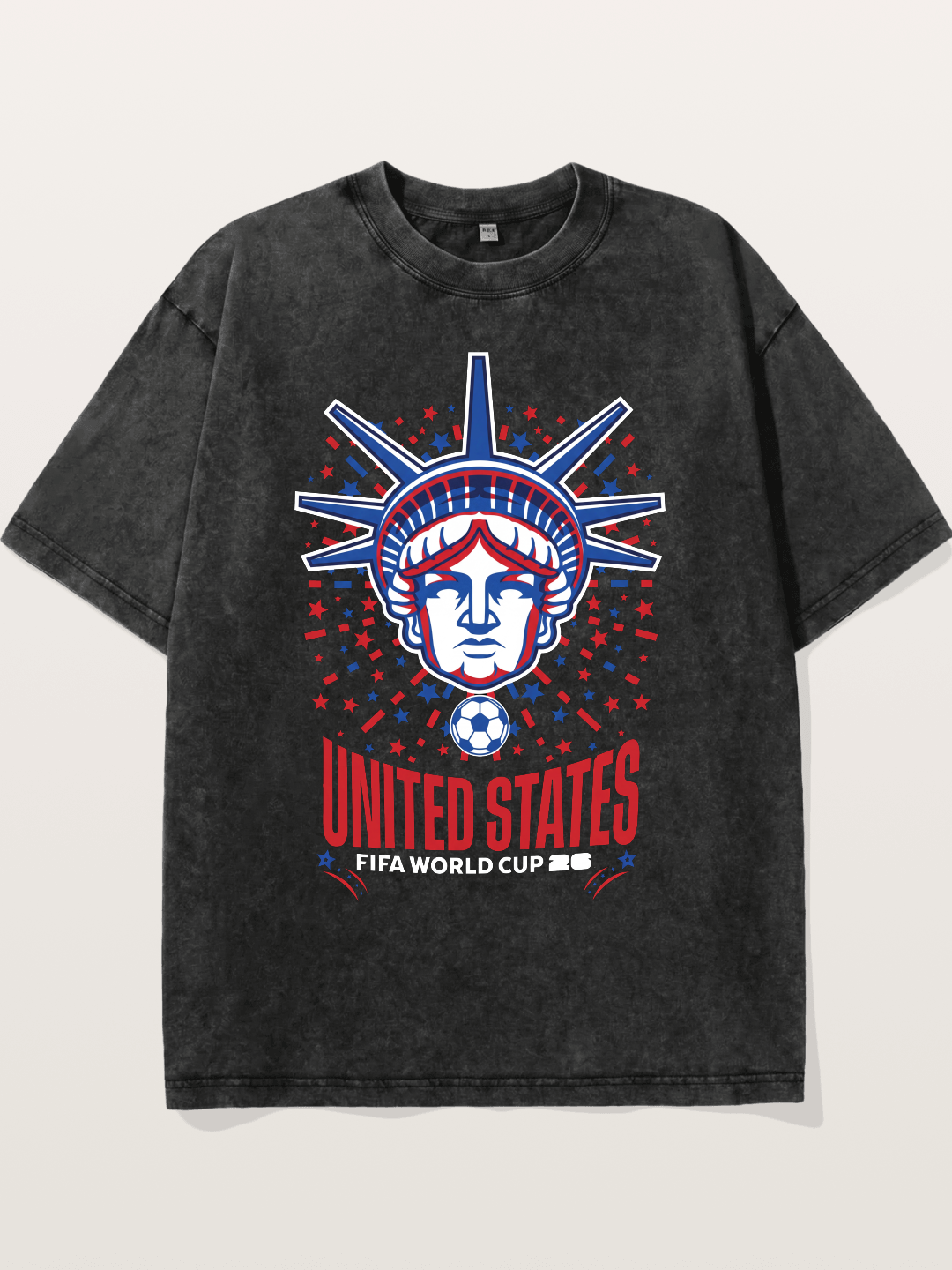 USA WC 2026 Statue of Liberty Badge Washed T-shirt